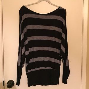 Arden B striped split sleeve tunic